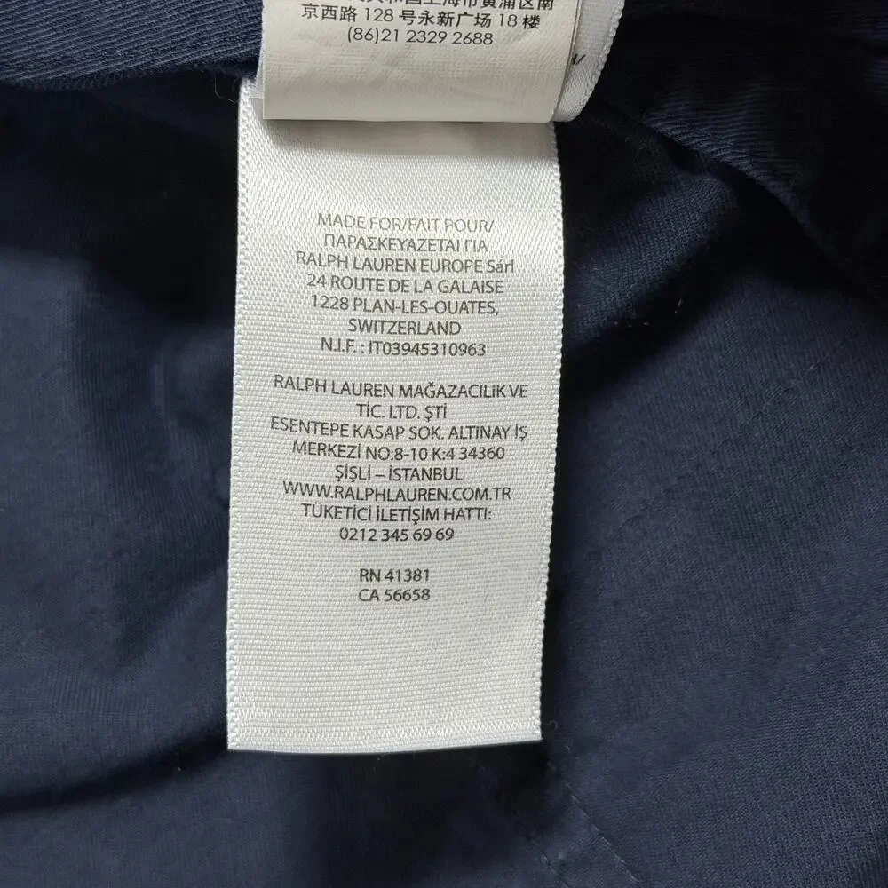 Polo Ralph Lauren Sport Coat Mens XXL Navy Two Button Notch Lapel Cotton Blazer